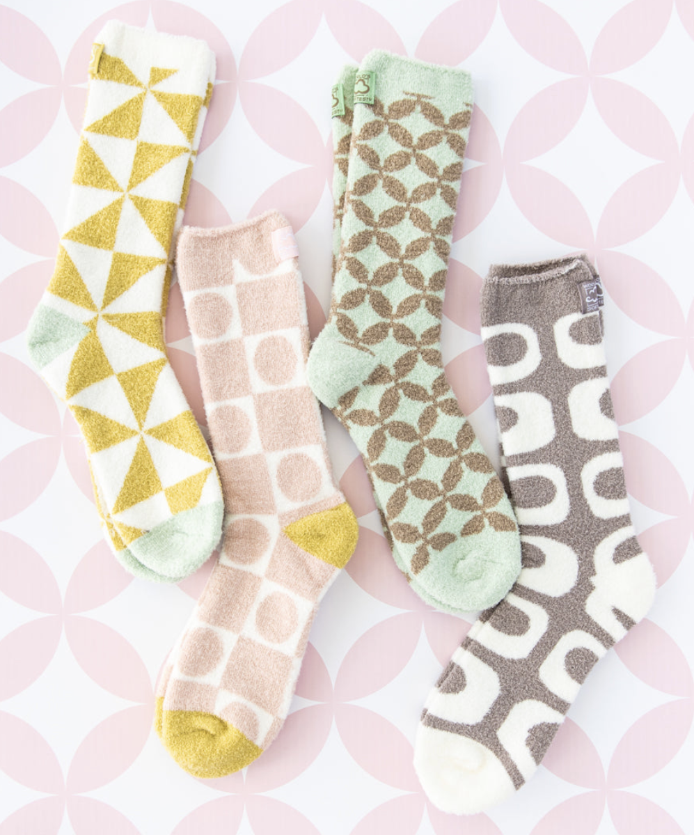 Patterned Crew Soft Socks