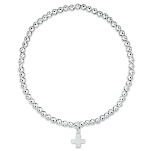 Classic Cross Charm Bracelet, Sterling (2 Sizes)