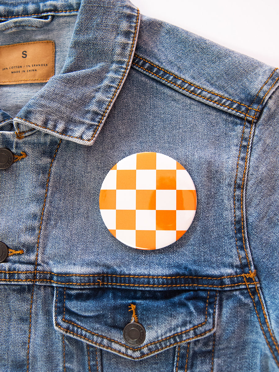 3" UT Checkerboard Button