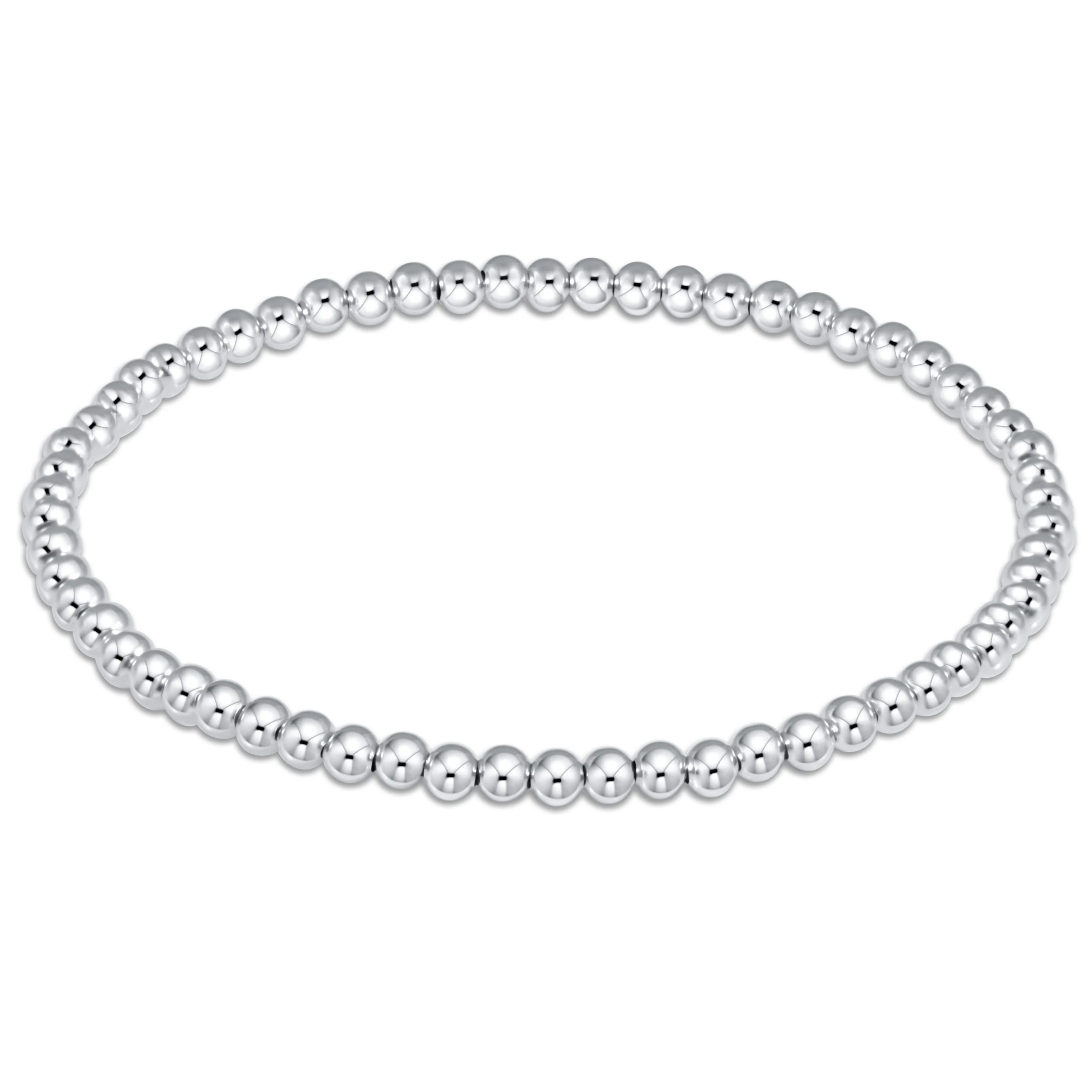 Classic Sterling Bead Bracelet (6 Sizes)