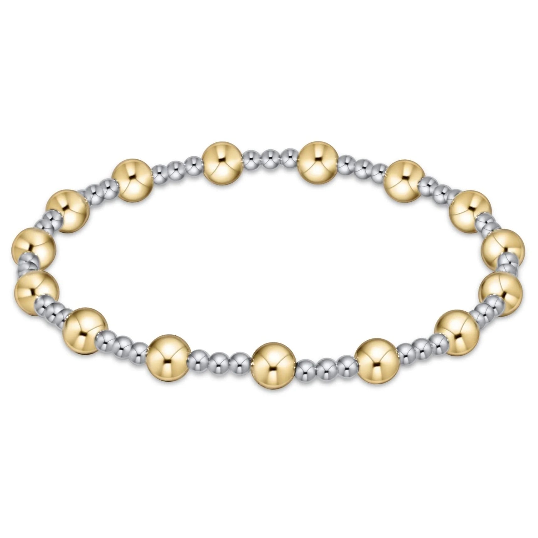E-Newton Mixed Gold and Silver Beaded Bracelet