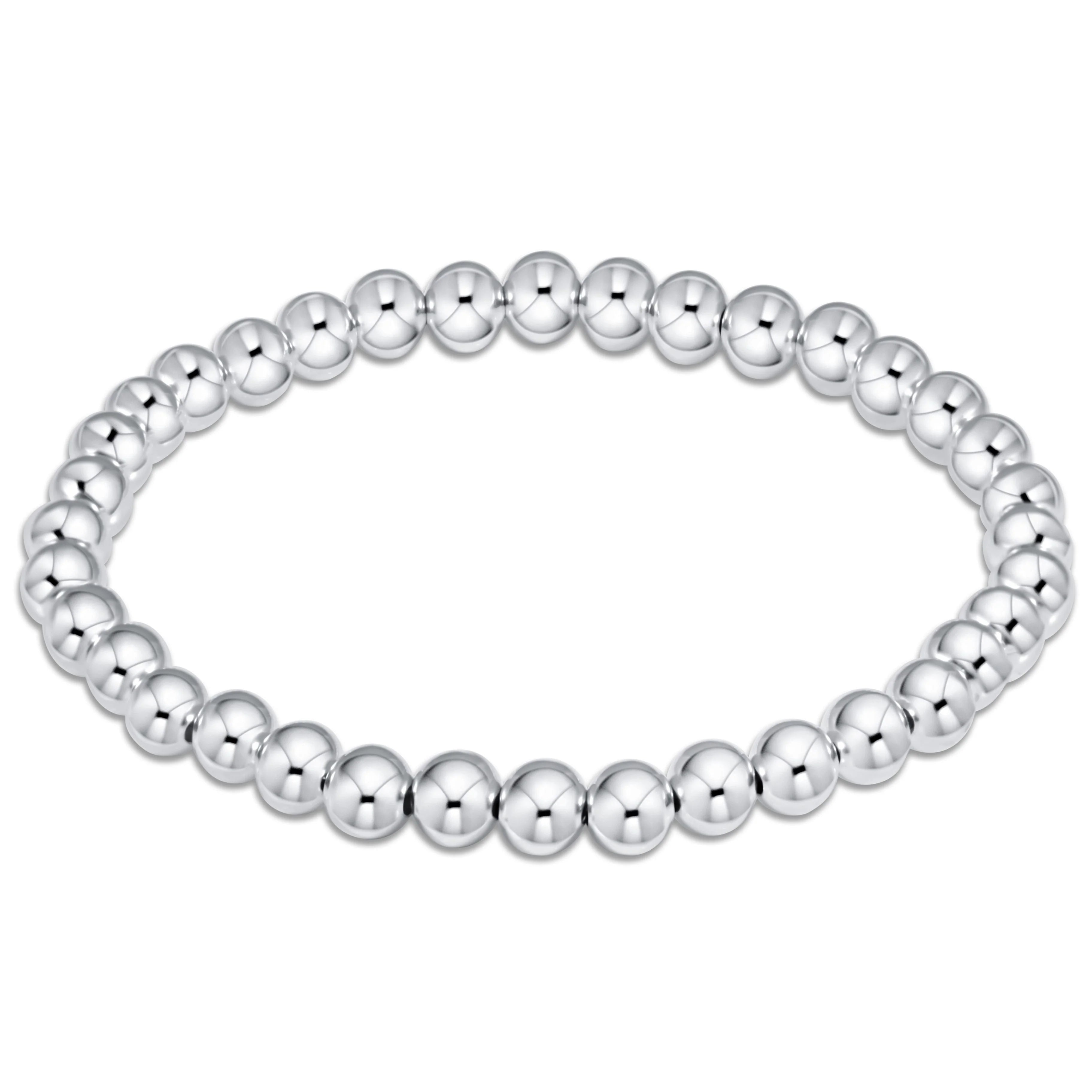 Classic Sterling Bead Bracelet (6 Sizes)