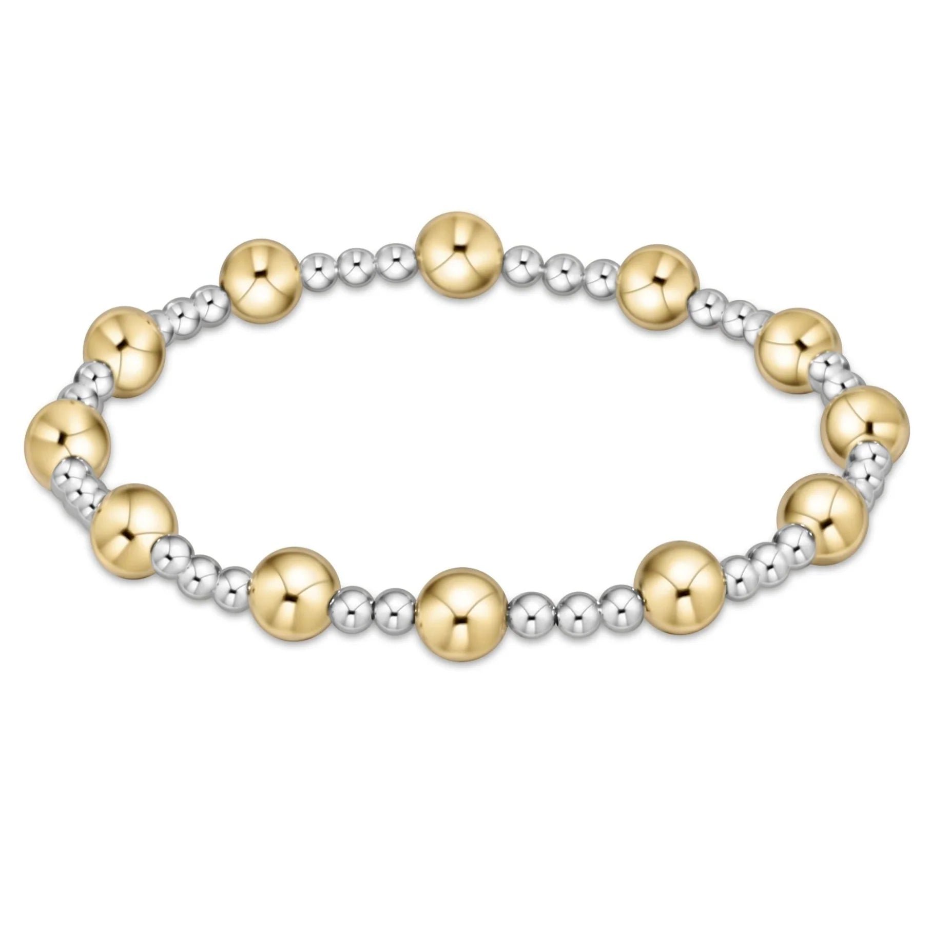 E-Newton Mixed Gold and Silver Beaded Bracelet
