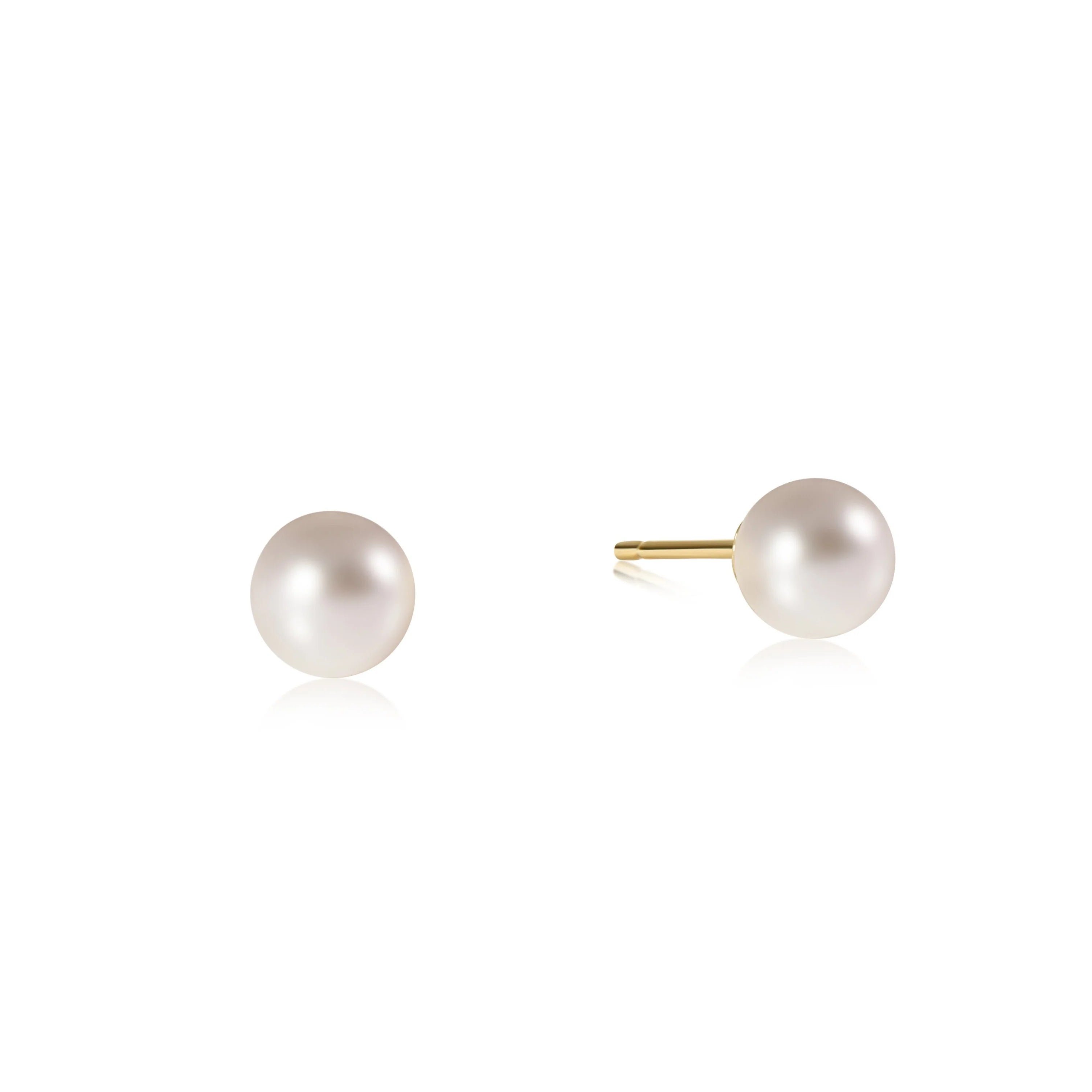 E-Newton 6mm Pearl Ball Stud Earrings