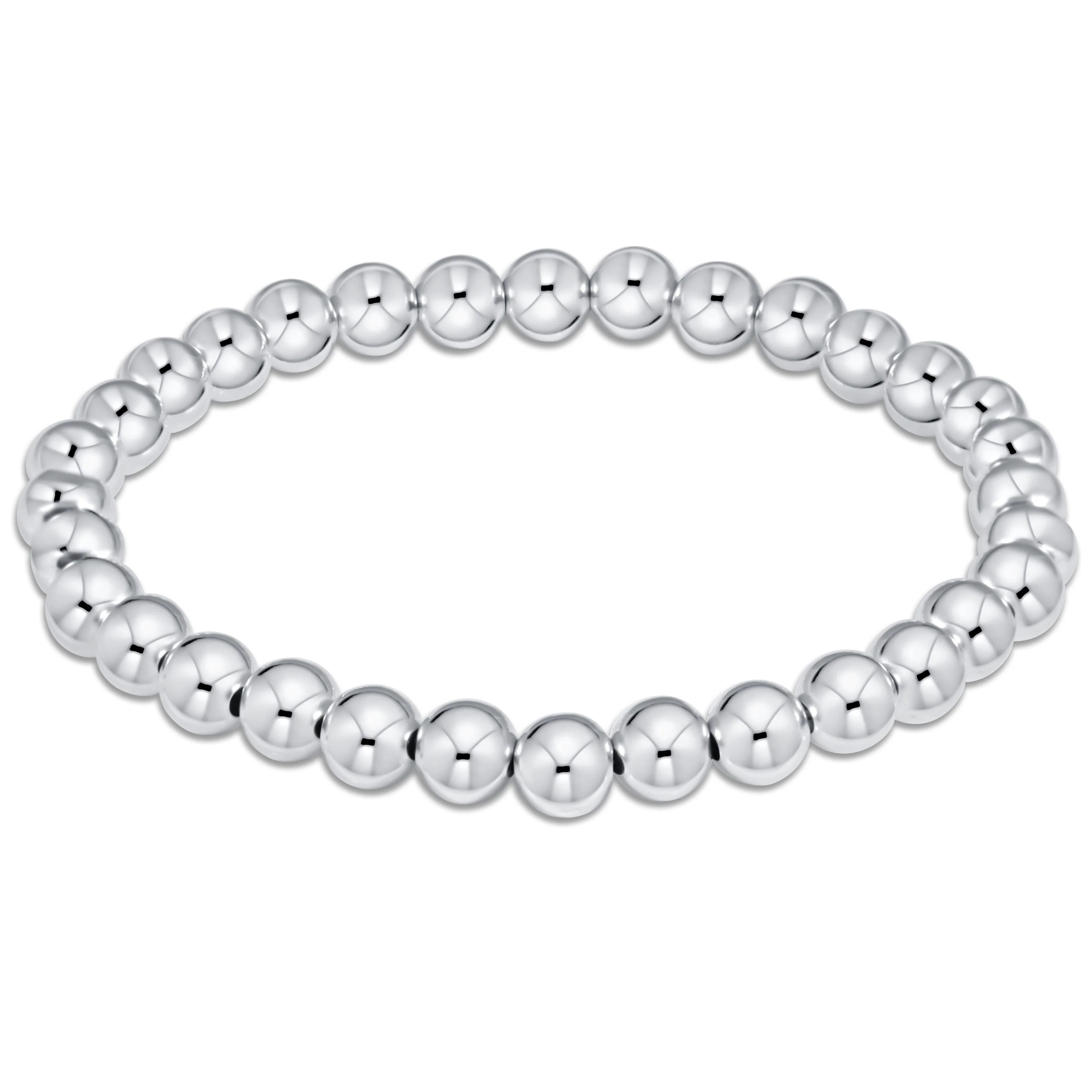 Classic Sterling Bead Bracelet (6 Sizes)