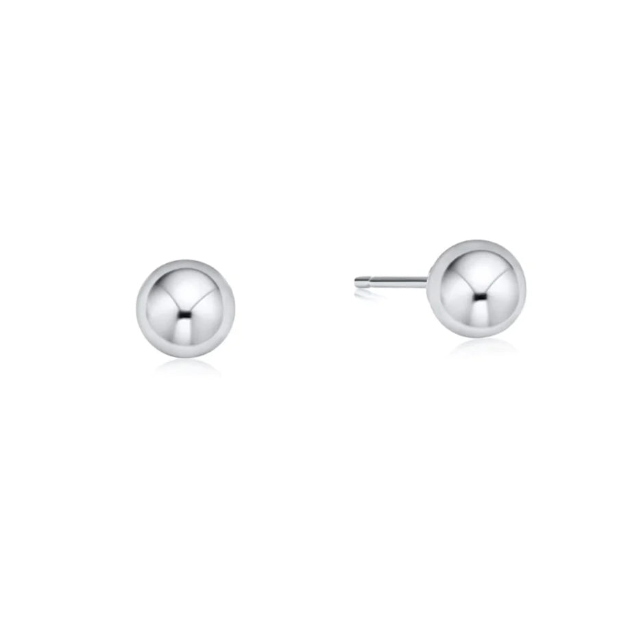 E-Newton 6mm Pearl Ball Stud Earrings