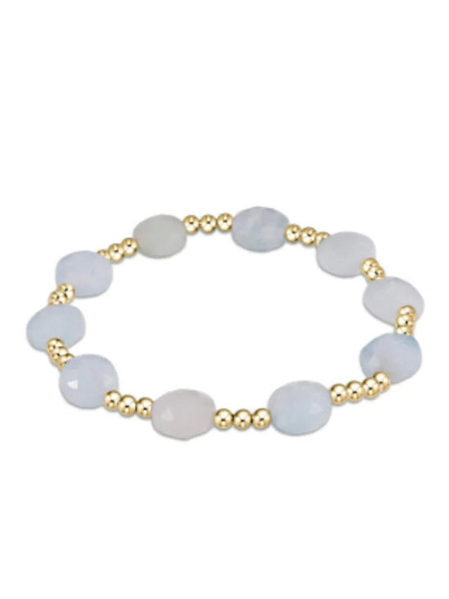 Admire Gold 3mm Bead Gemstone Bracelet, Fall/Winter (9 Colors)