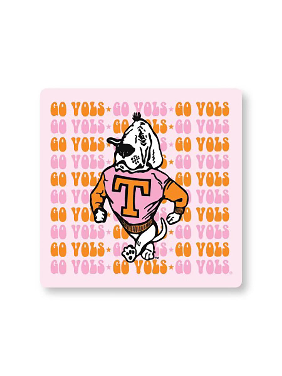 Pink "Go Vols" Smokey Struts Sticker
