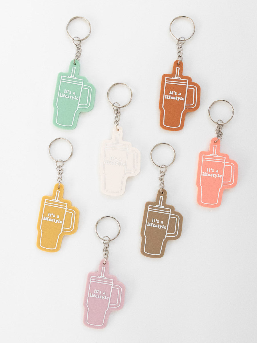 "It's A Lifestyle" Cup Keychain