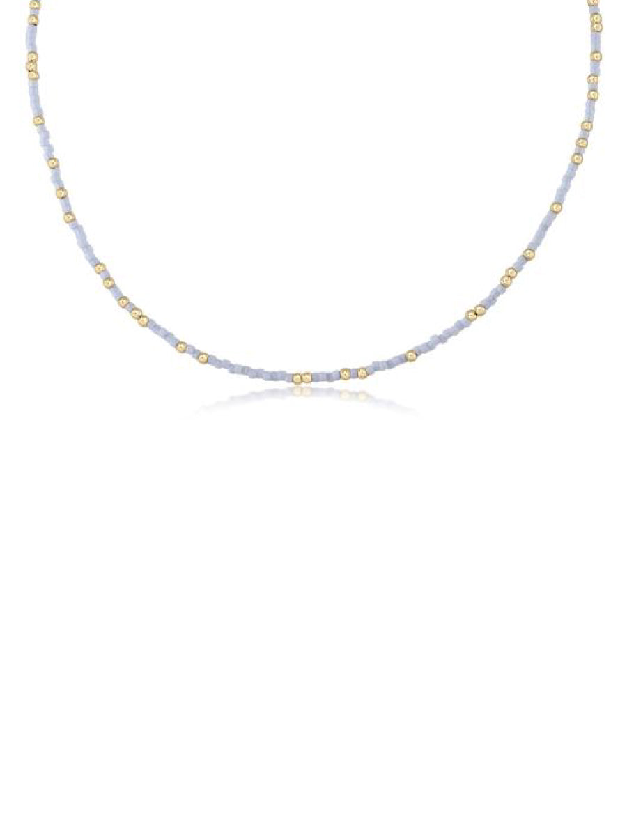 ENewton Blue and Gold Beaded Choker