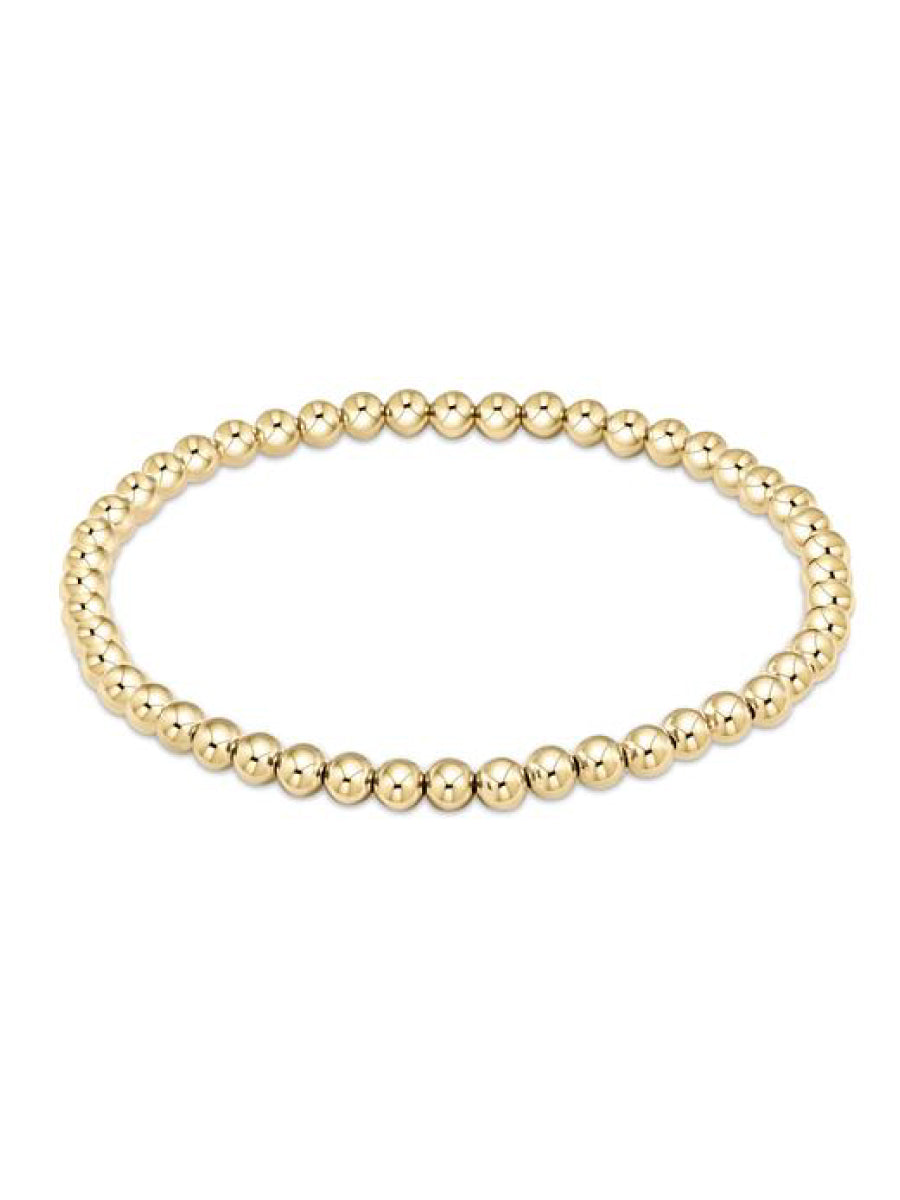 4mm Gold Bead Bracelet