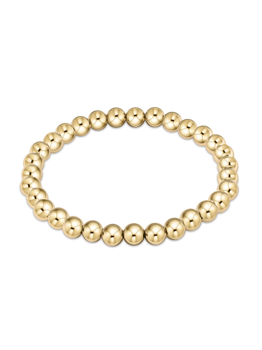 6mm Gold Bead Bracelet