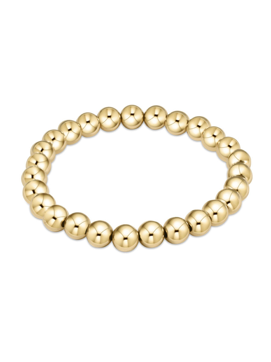 7mm Gold Bead Bracelet