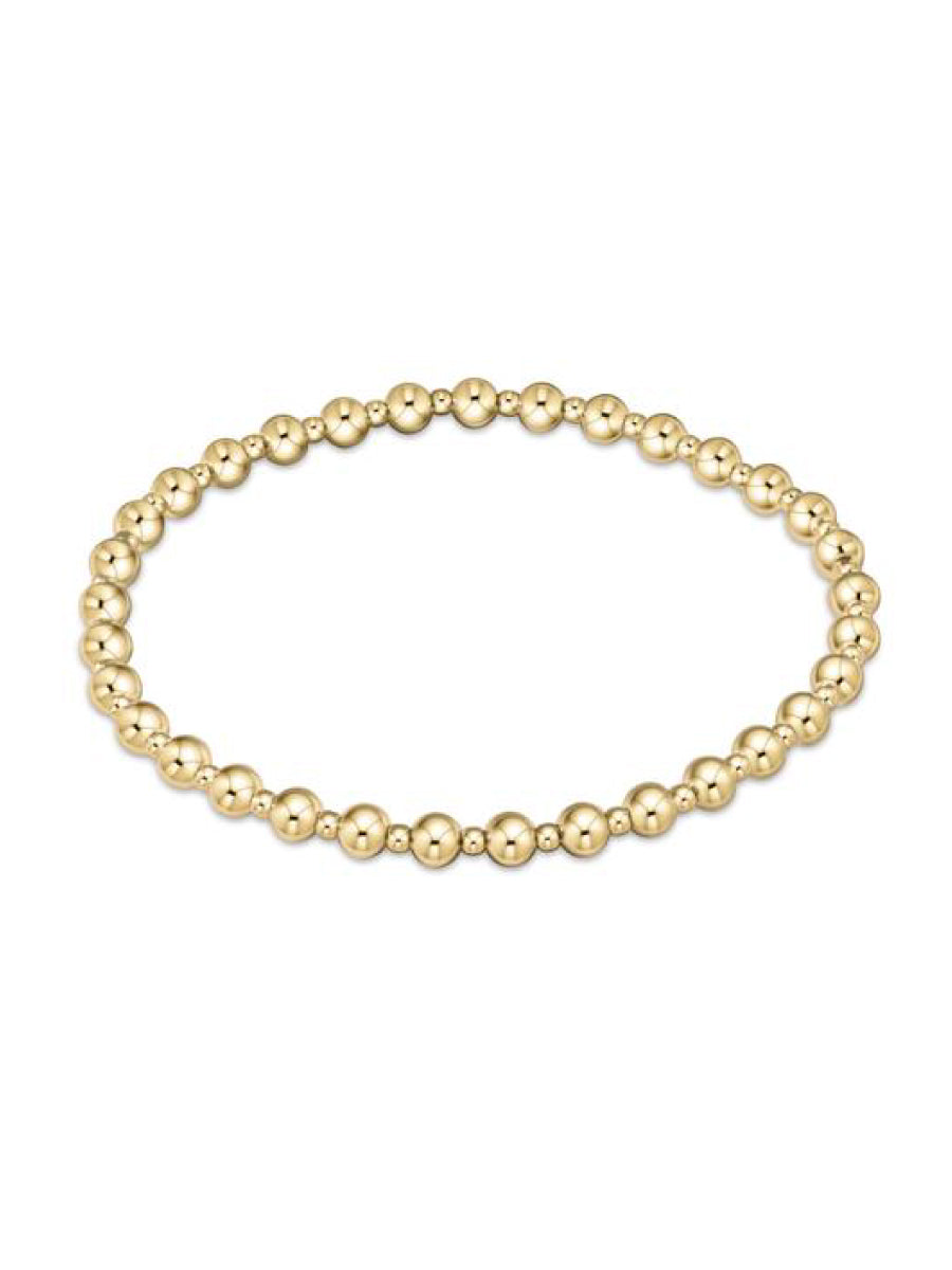 Small and Large Gold Beaded Bracelet