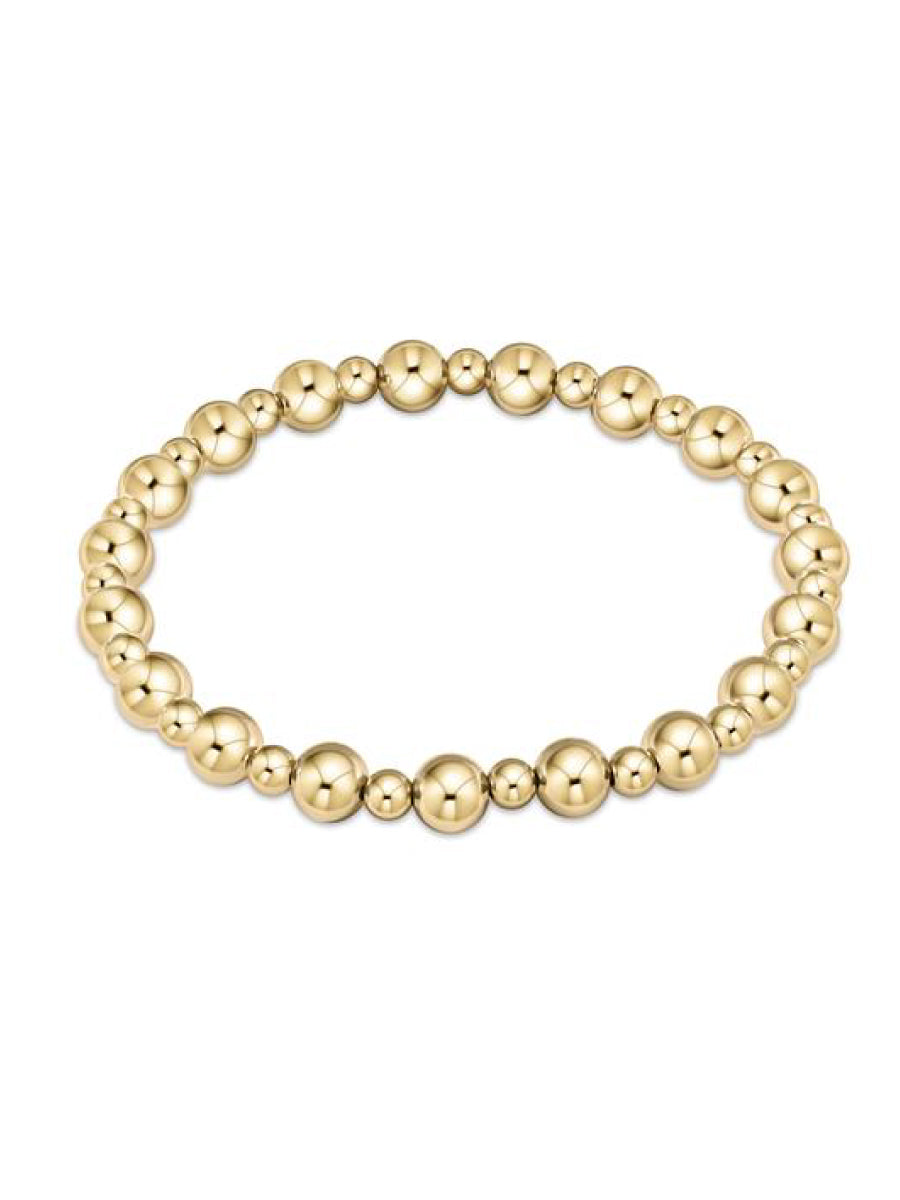 Small and Large Gold Bead Bracelet