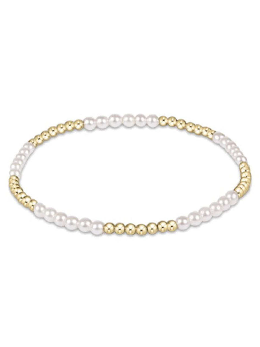 E-Newton Gold & Pearl Bracelet