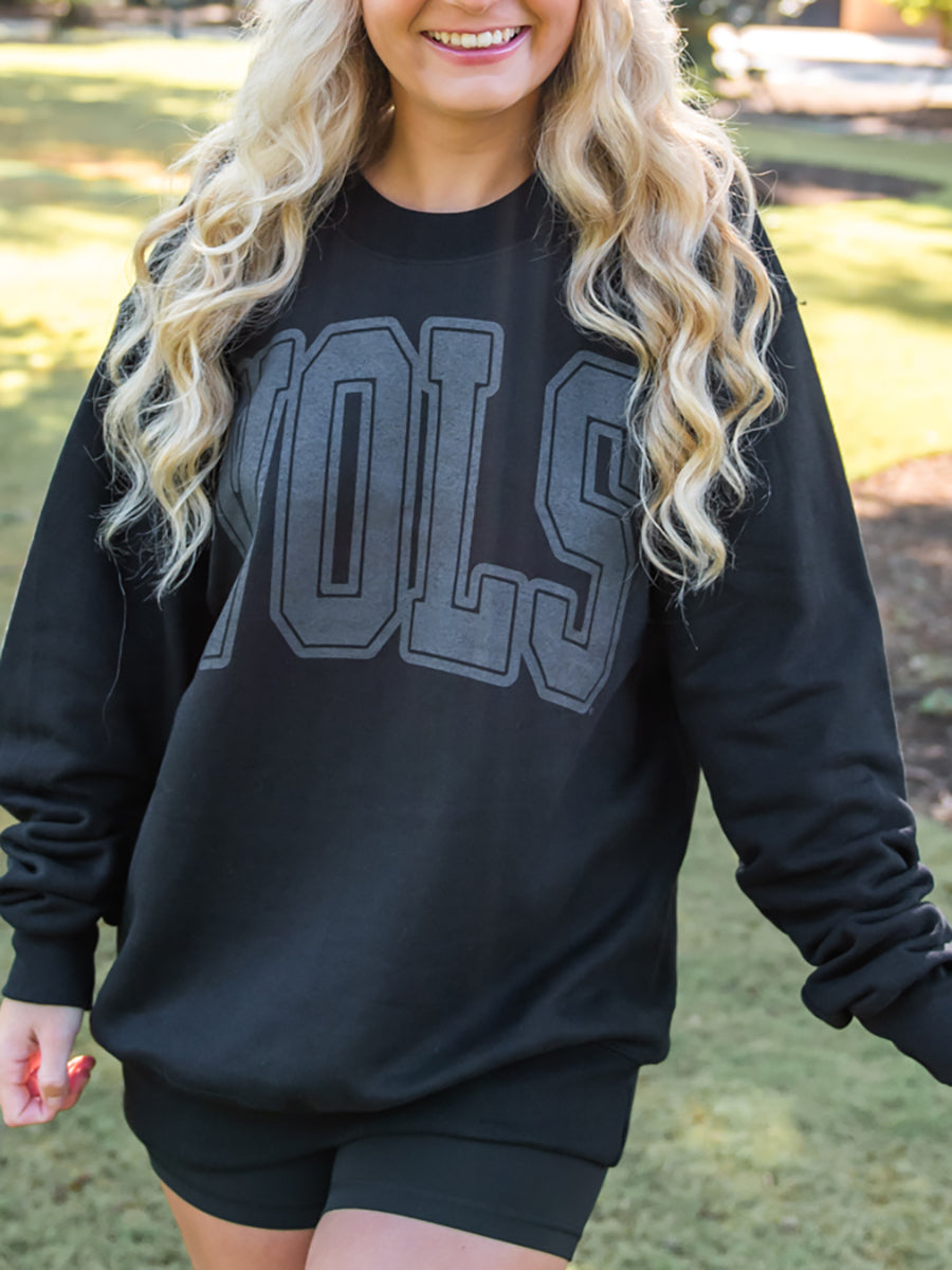 Black VOLS Crew Sweatshirt