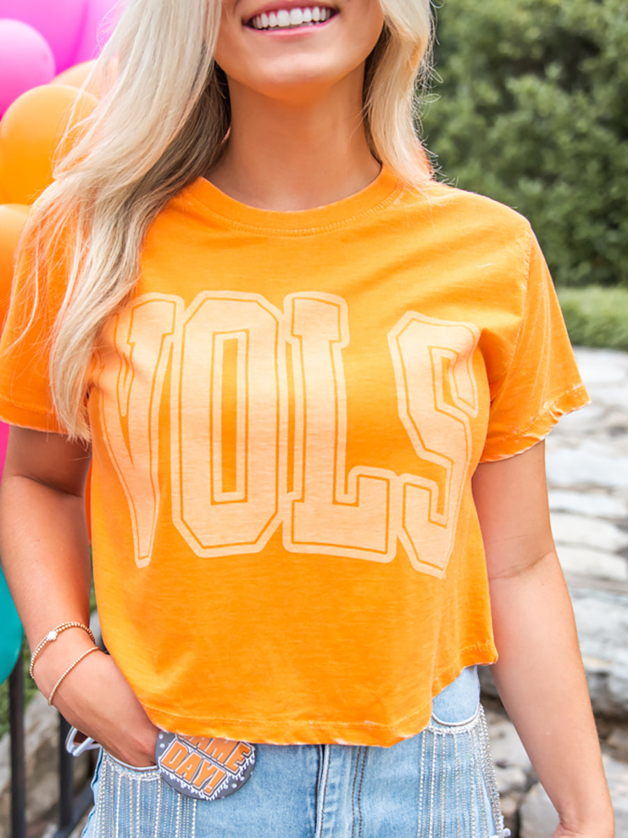 Orange Vols Cropped Tee