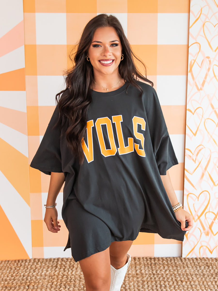 Charcoal Grey T-Shirt with Orange VOLS
