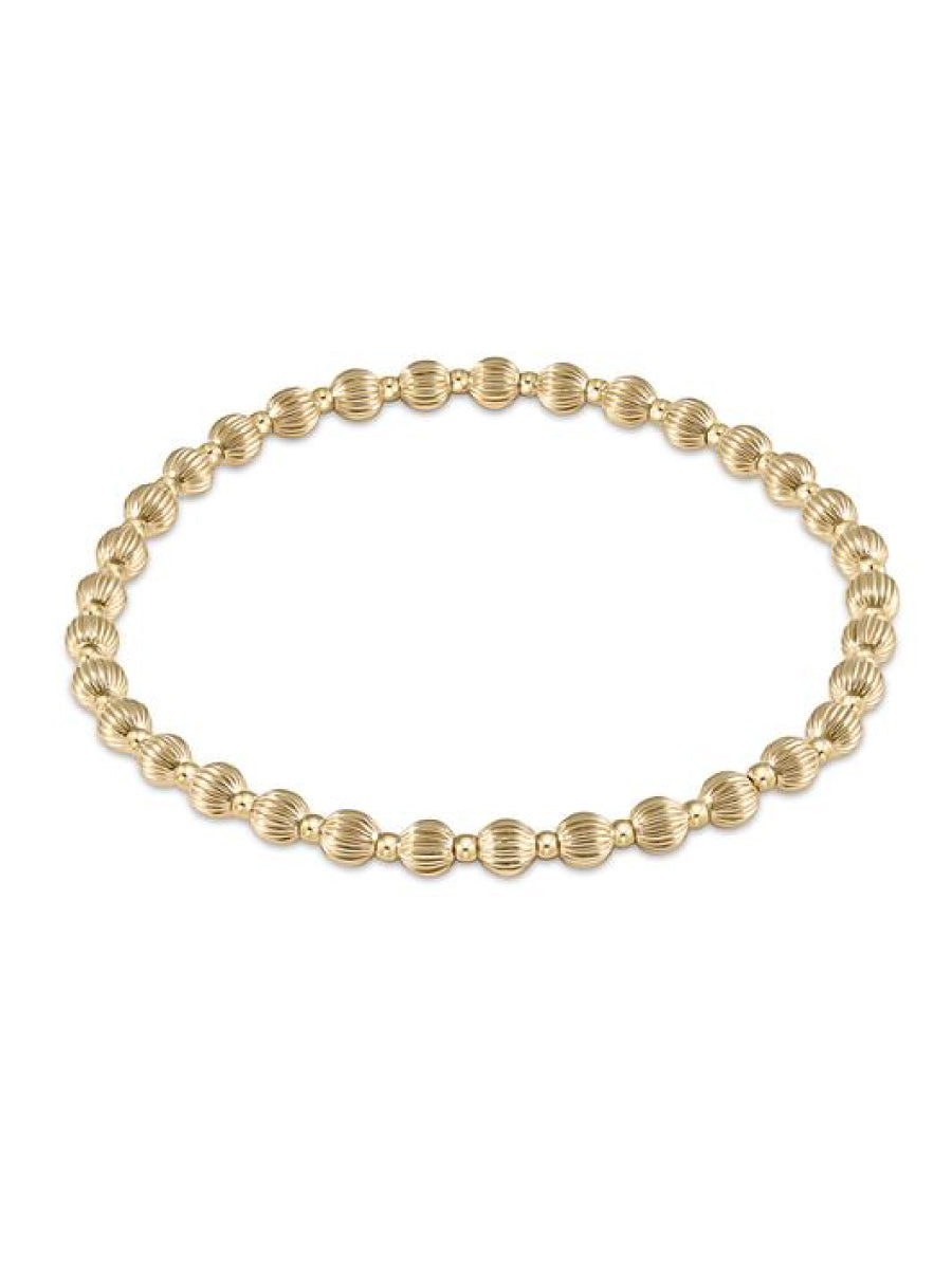 Gold Bead and Textured Bead Bracelet