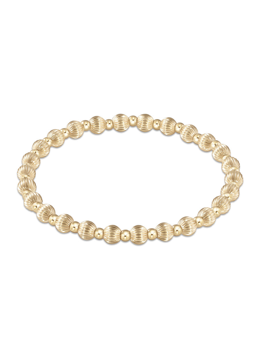 Gold Bead and Textured Bead Bracelet