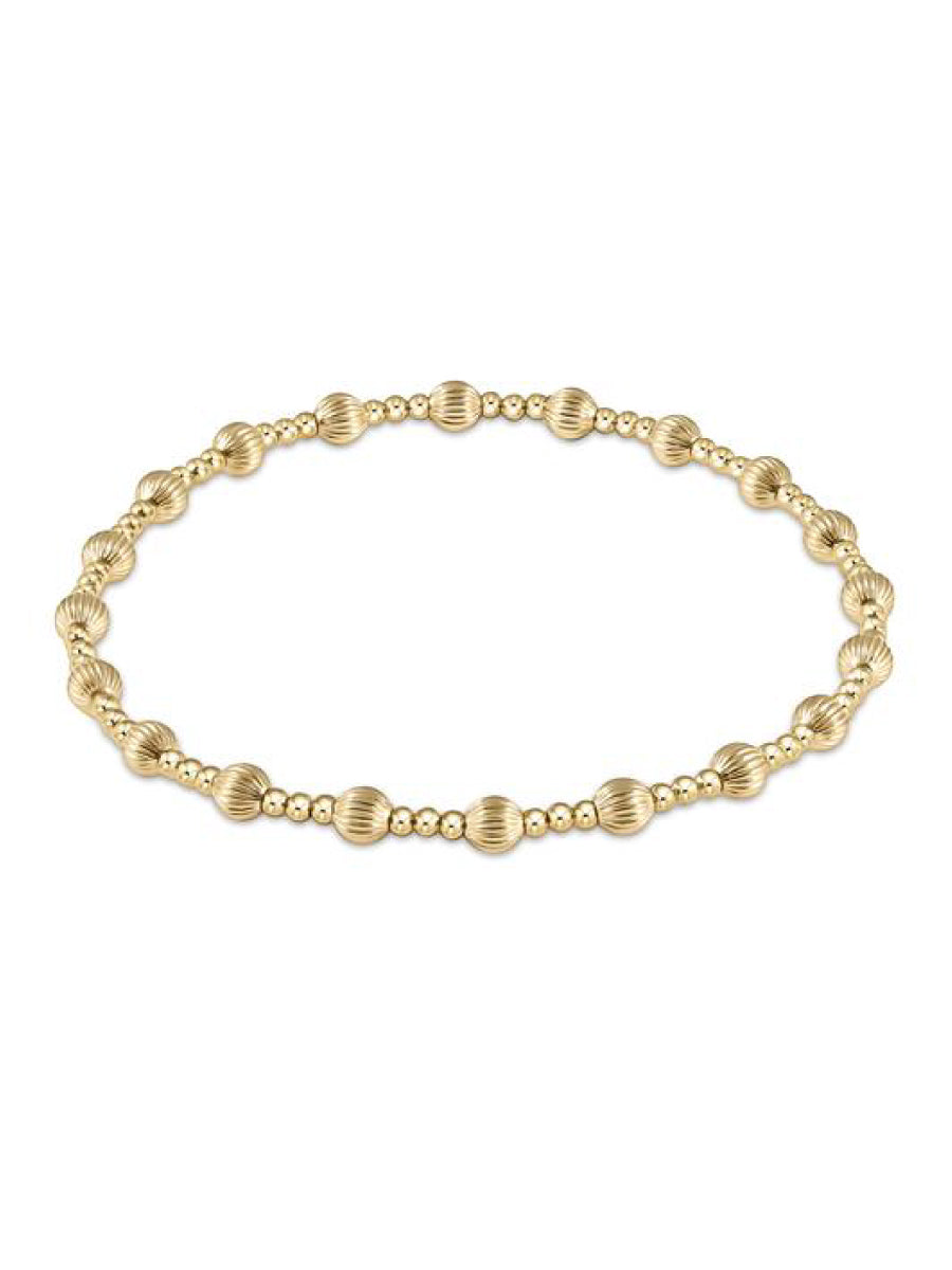 Gold Bead and Textured Bead Bracelet