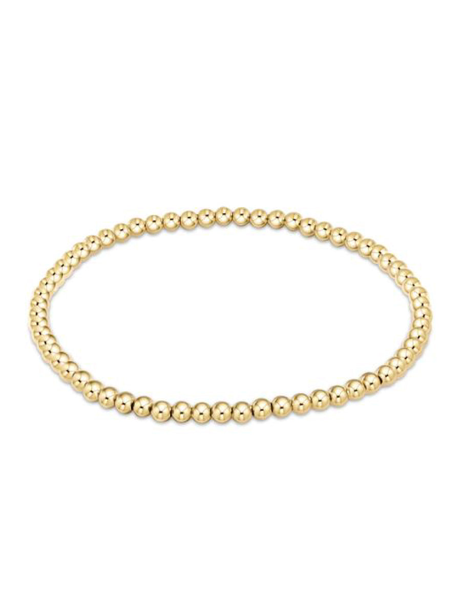 3mm Gold Bead Bracelet