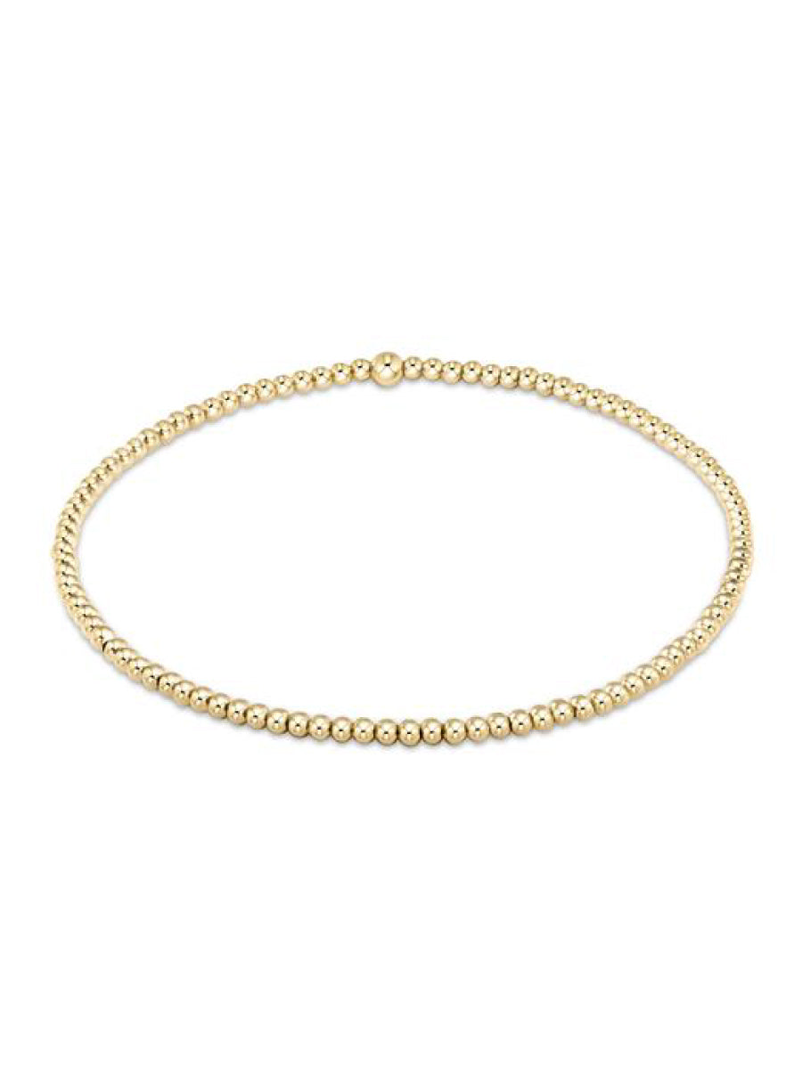 2mm Gold Bead Bracelet