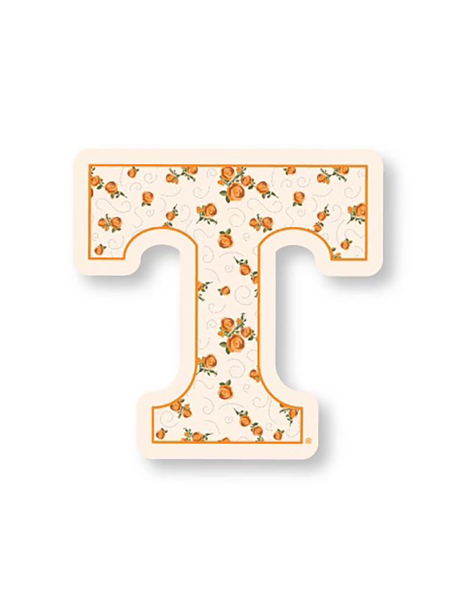 Orange Floral Power T Sticker