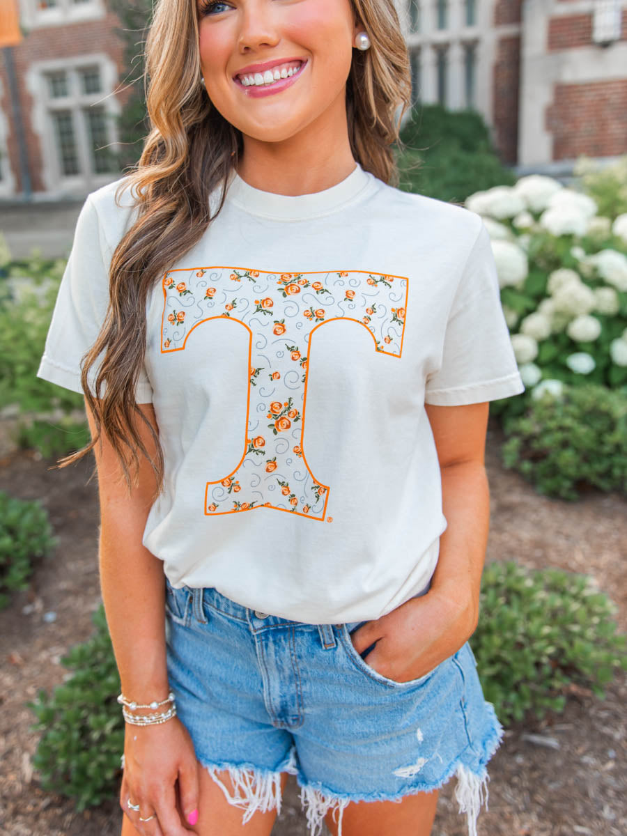 Orange Floral Power T Short-Sleeve T-Shirt