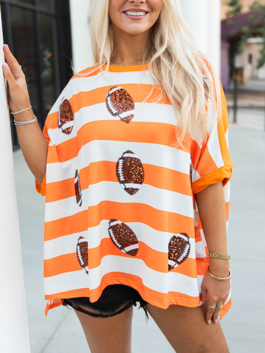 Orange and White Tennessee Football Shirt