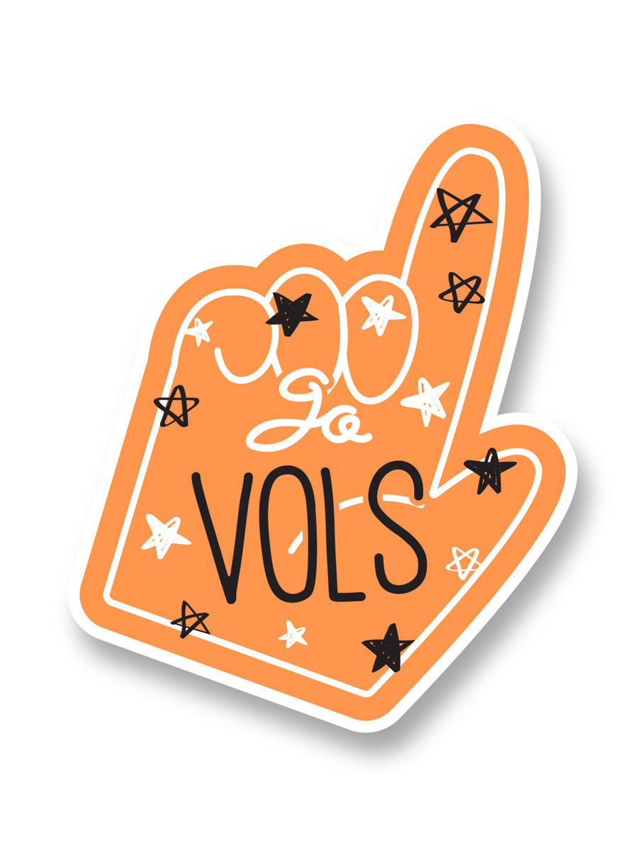"Go Vols" Foam Finger Sticker