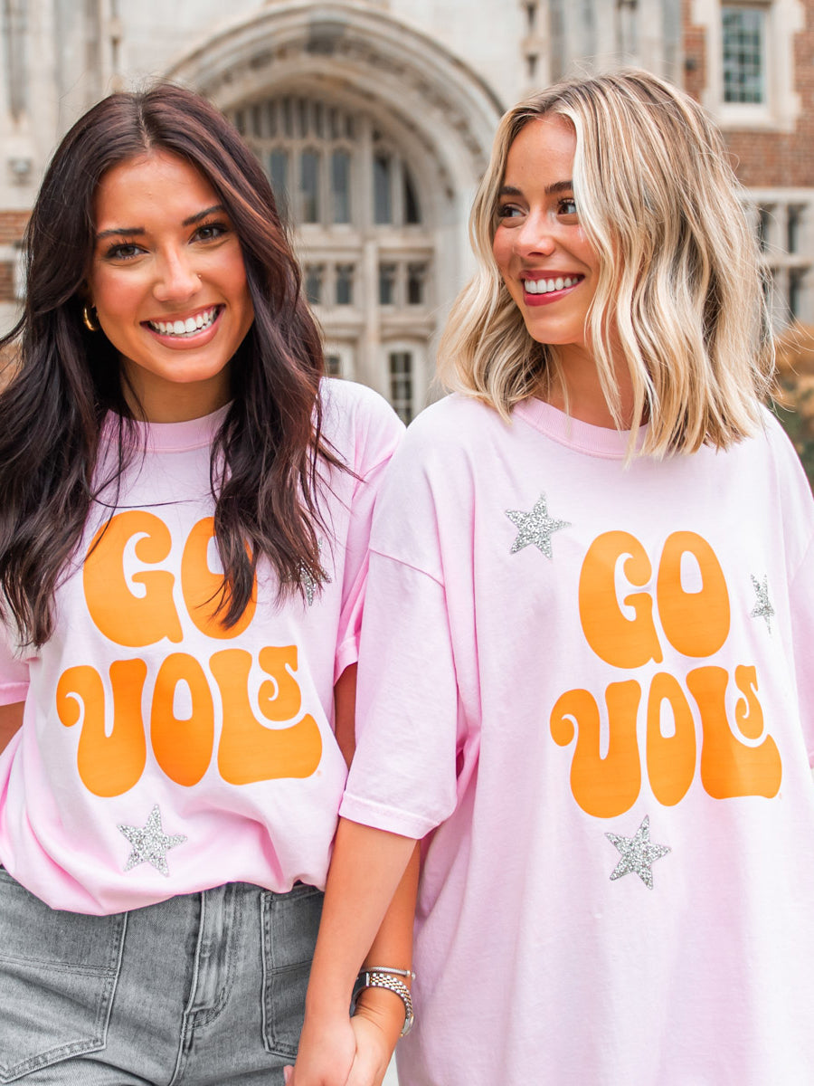 Retro GO VOLS Sparkly Tee