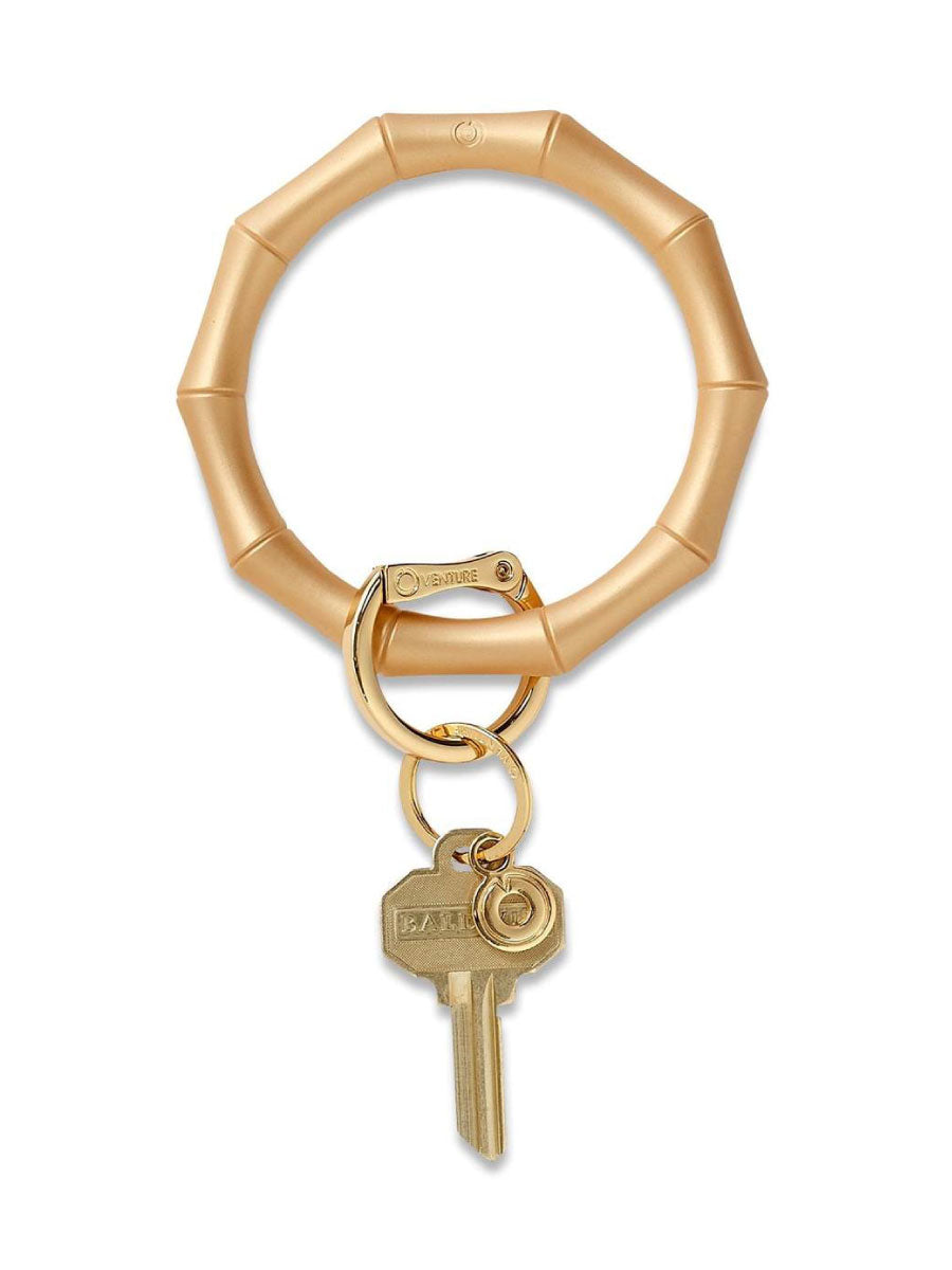 Oventure Keyring in Gold Bamboo Style
