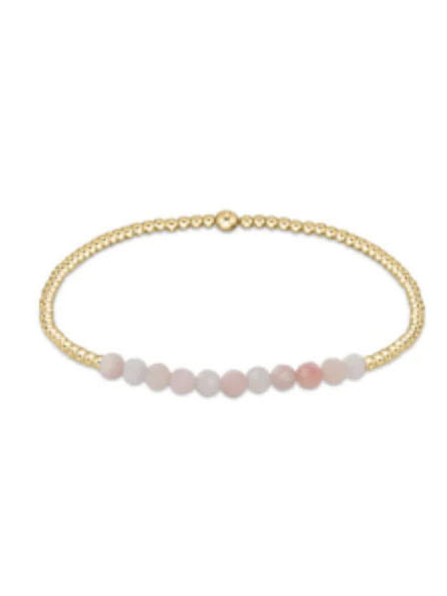 Gold Bliss 2mm Bead Gemstone Bracelet (10 Colors)