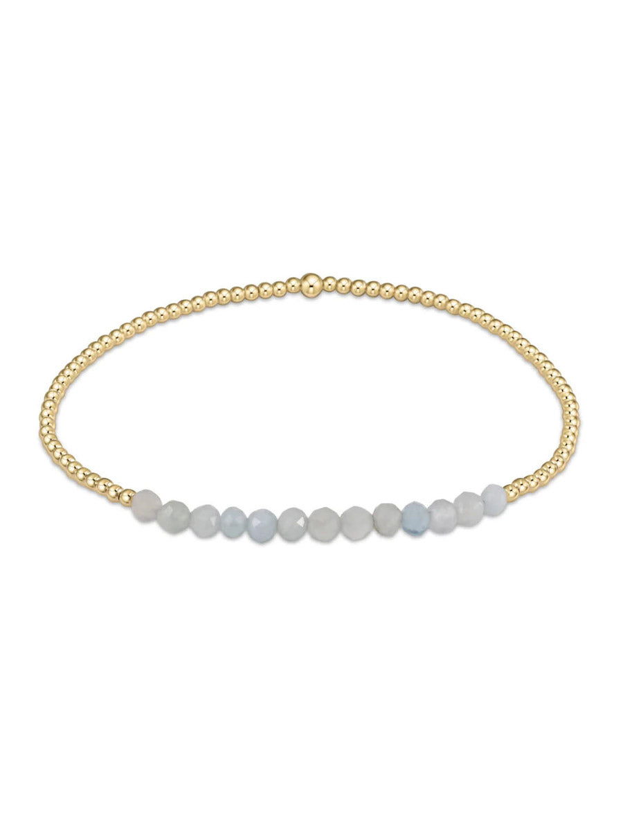 Gold Bliss 2mm Bead Gemstone Bracelet (10 Colors)