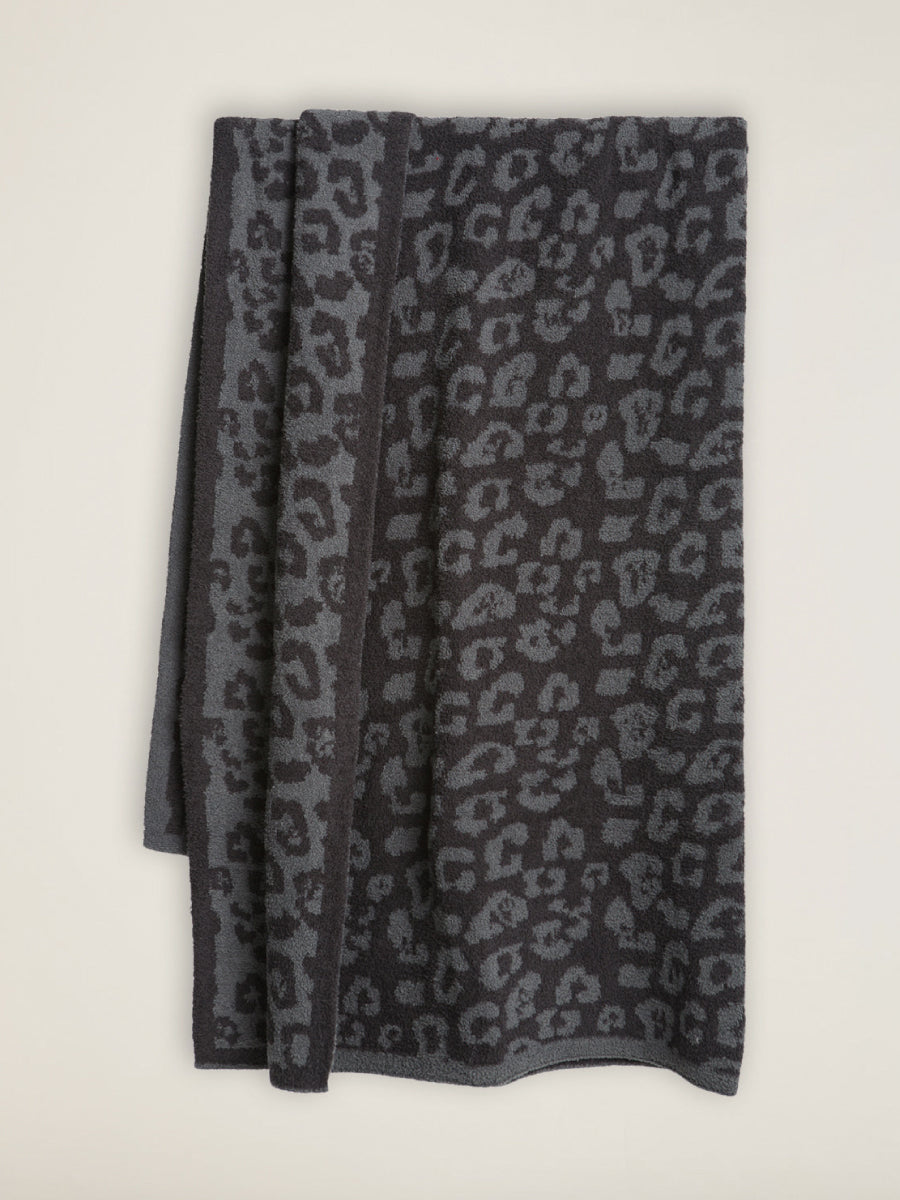 Barefoot Dreams Carbon Leopard Print Throw