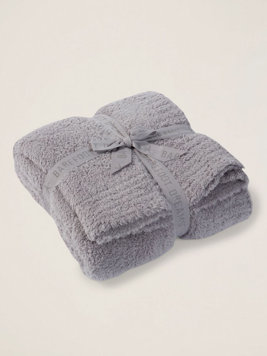 Barefoot Dreams Ribbed Grey Ultra-Soft Throw