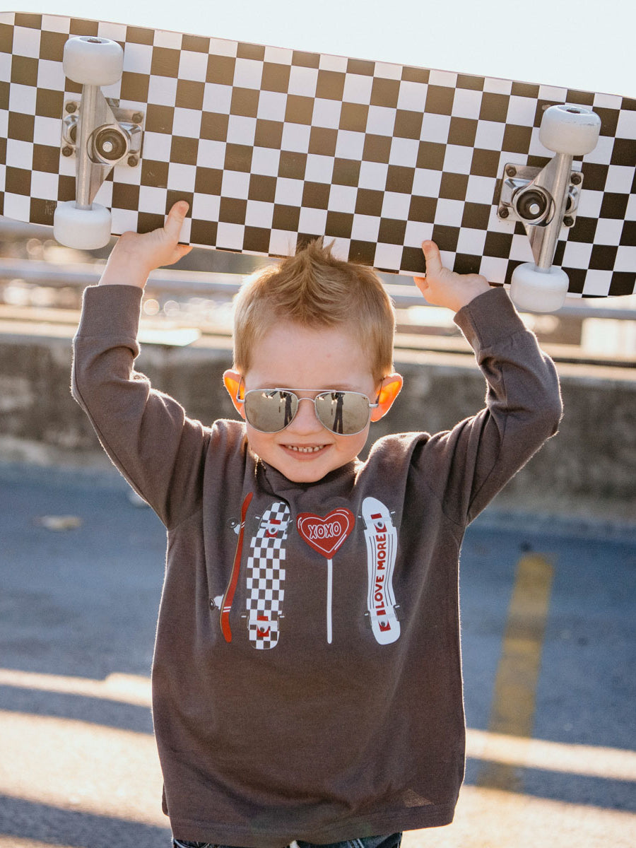 "Love More" Skateboard Long-Sleeve T-Shirt, Youth