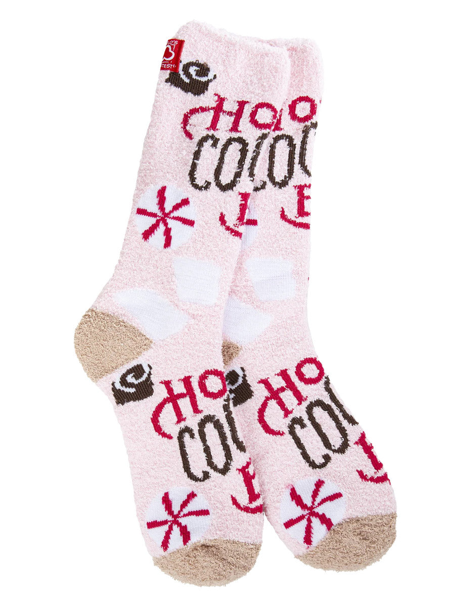 Hot Cocoa and Peppermint Socks
