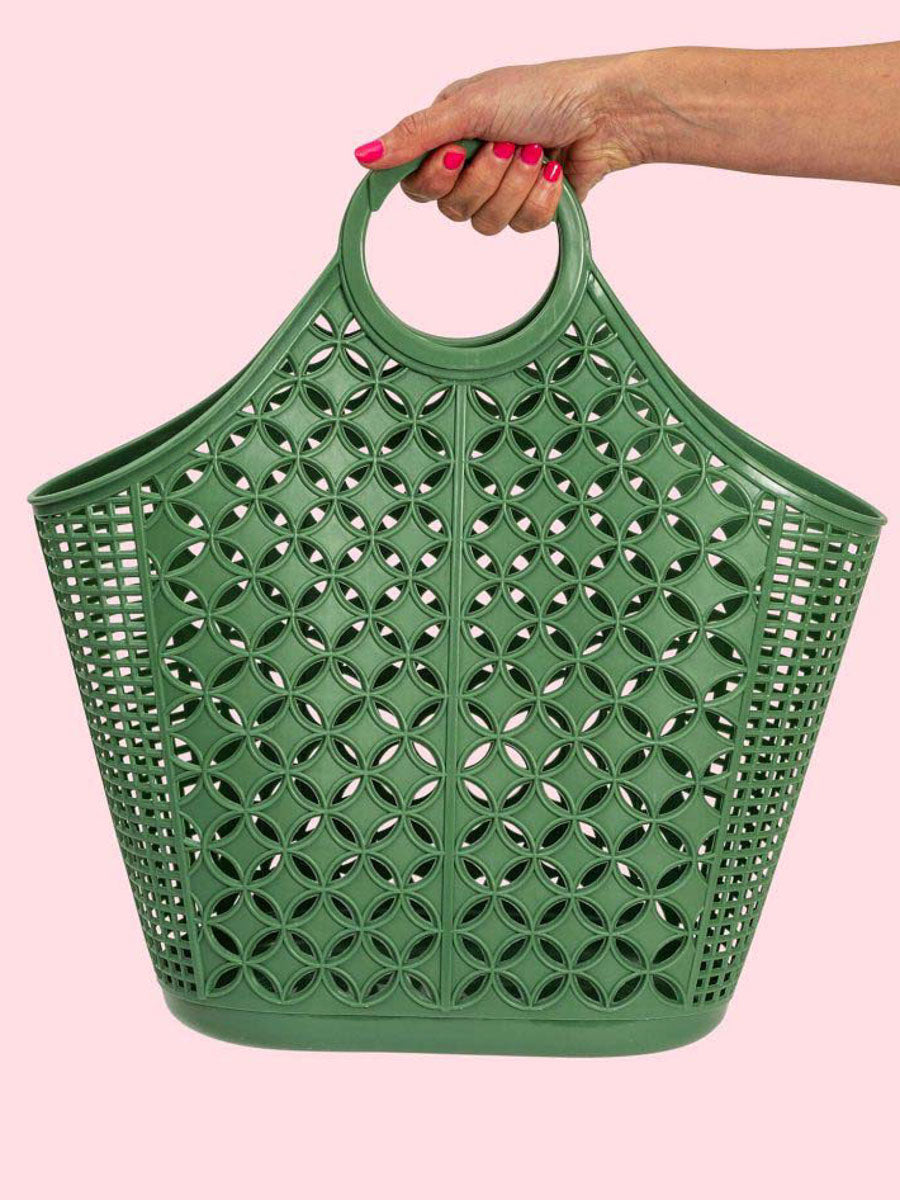 Olive Green Tote Bag for the Beach