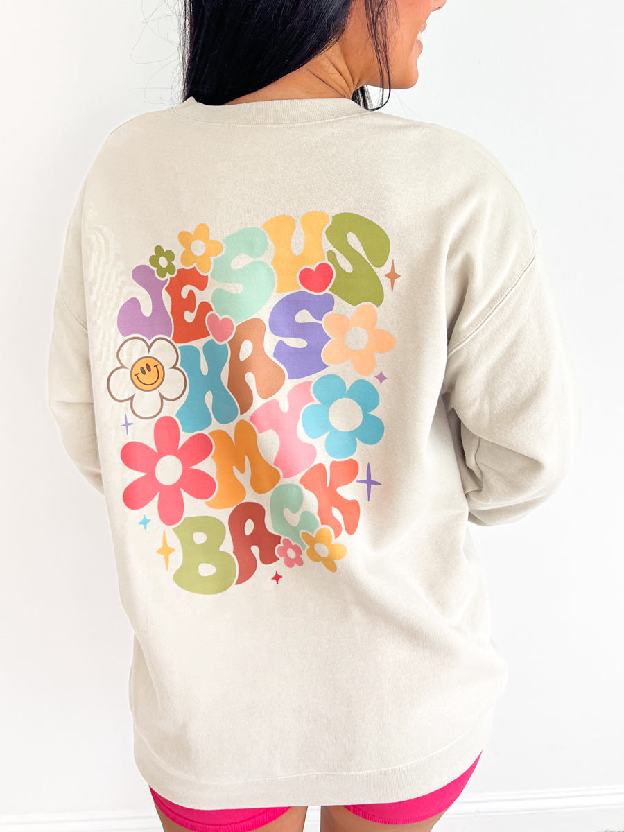 Jesus Has My Back Crewneck Sweatshirt
