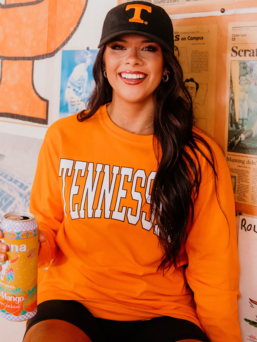 Orange long sleeve Tennessee Tee