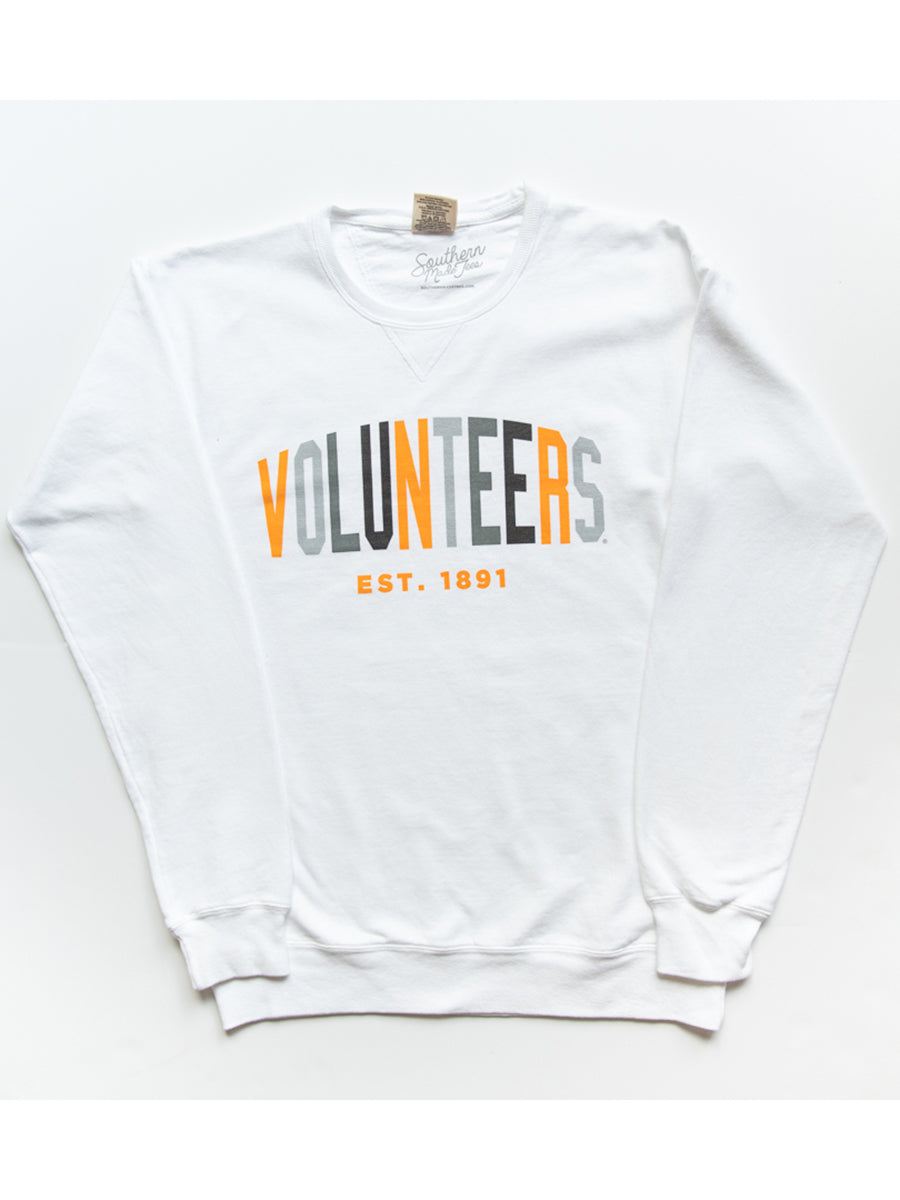 Volunteers Sweatshirt laid out flat