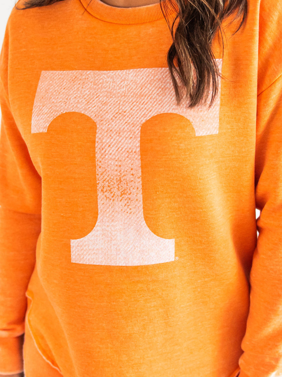 Closeup of Power T Grunge Shirt