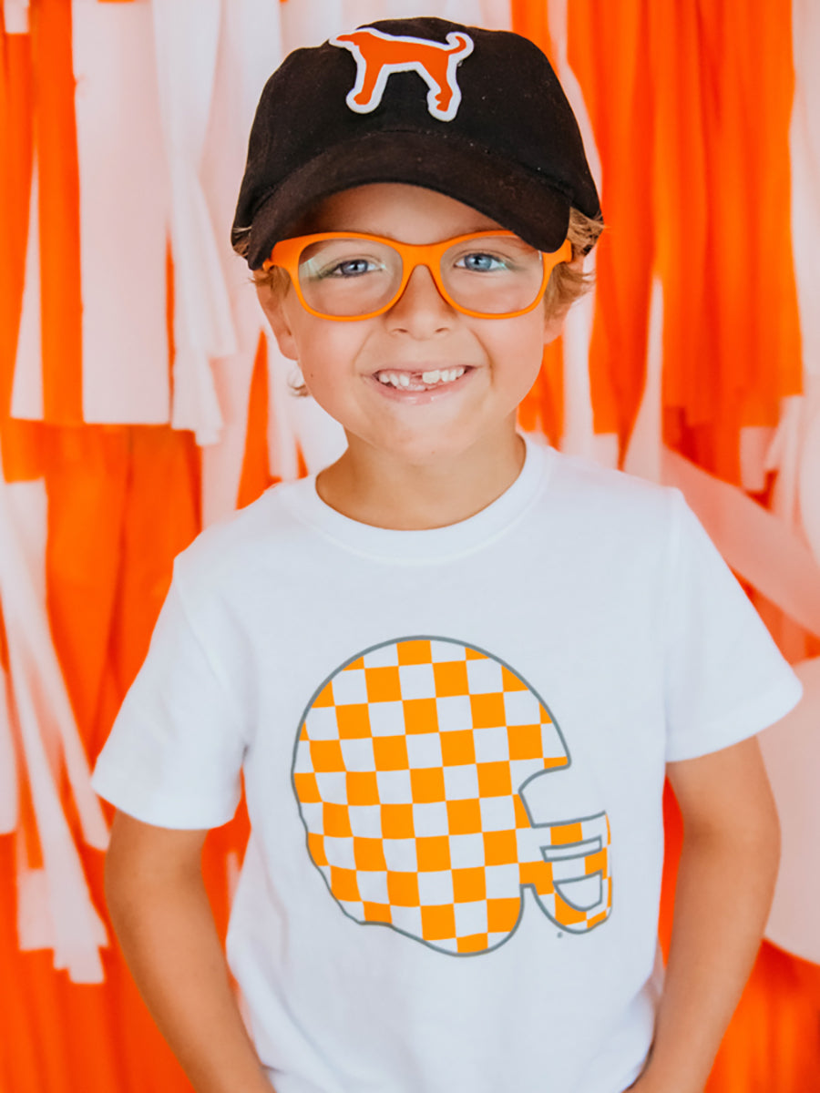 Kids Checkerboard Helmet T-Shirt