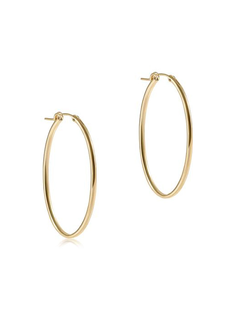 Oval Gold Earrings