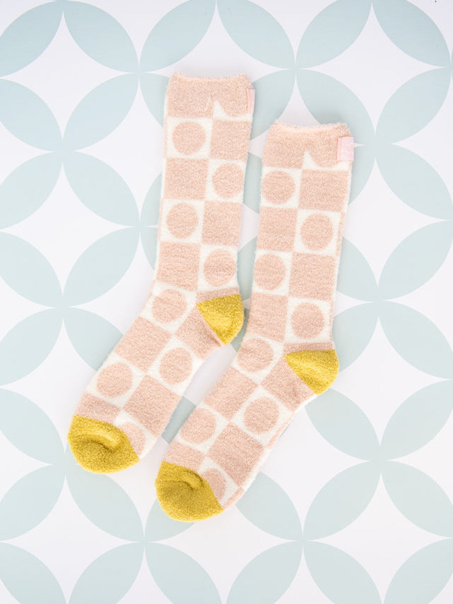 World's Softest Socks in Pink Retro Design