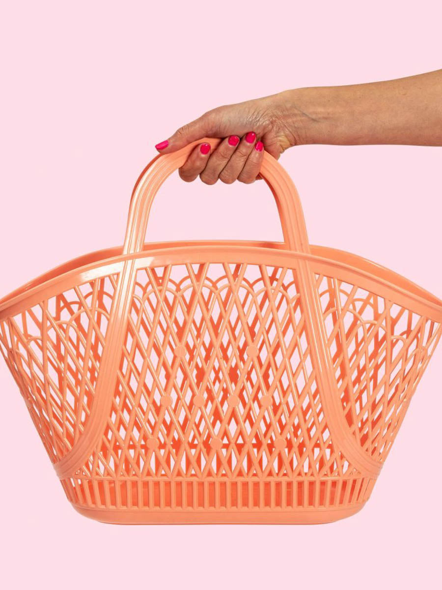 Peach Plastic Beach Tote