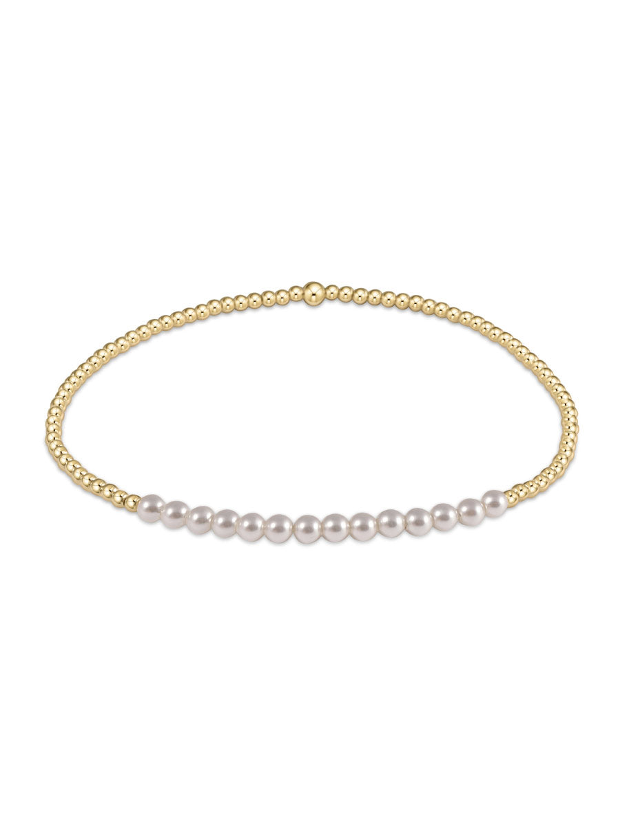 Gold and Pearl Beaded Bracelet